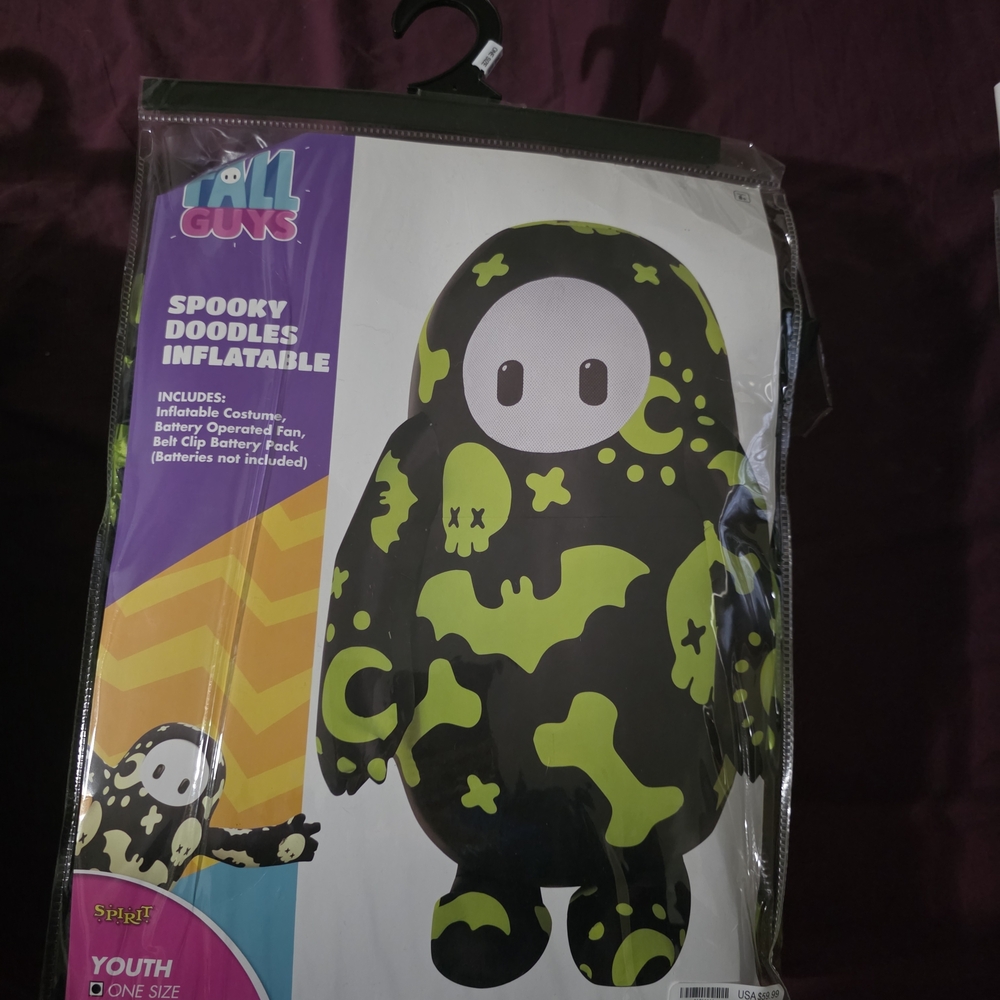 Spirit Spooky Doodles Inflatable Costume - Black and Green